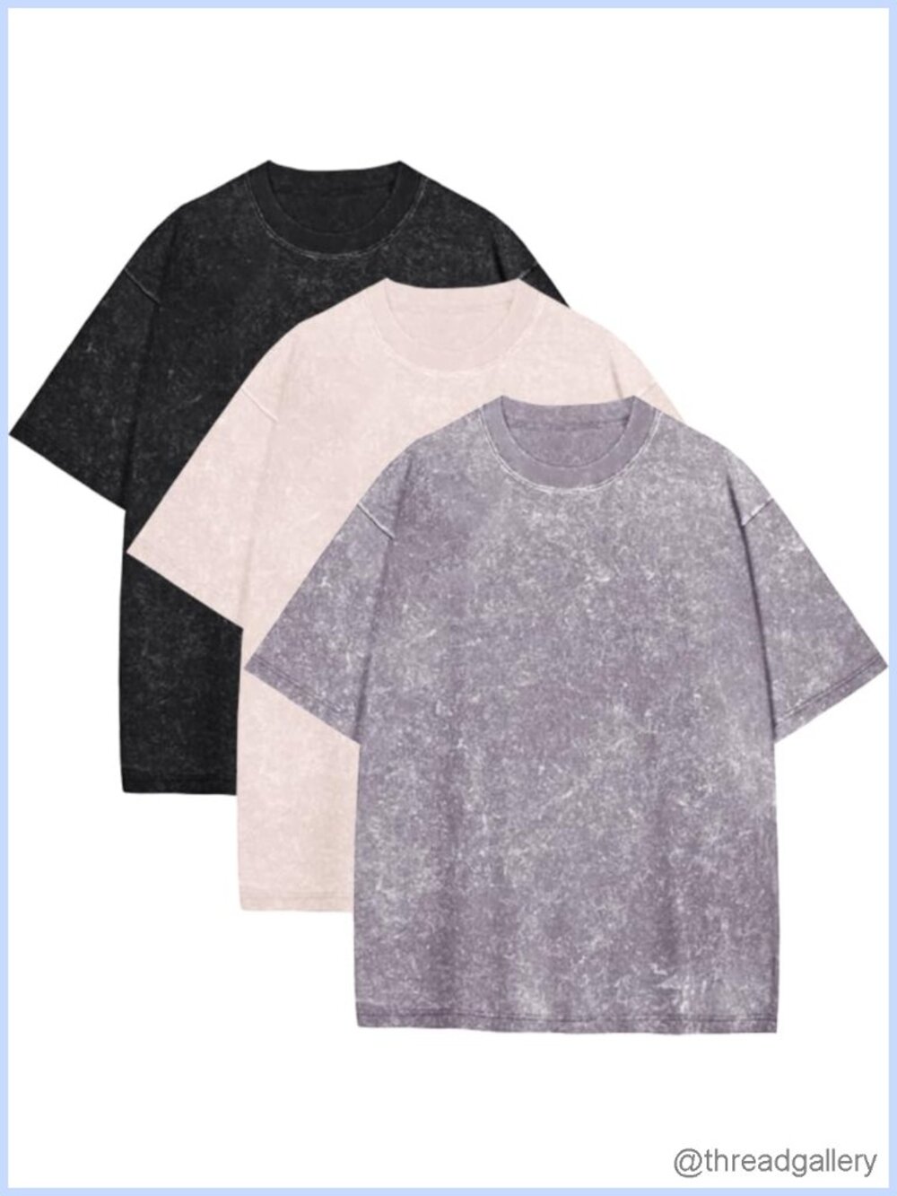 Oversized Vintage Washed Basic Loose Short Sleeve Crew Neck Tees
